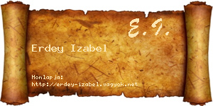 Erdey Izabel névjegykártya
